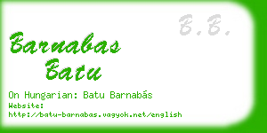 barnabas batu business card